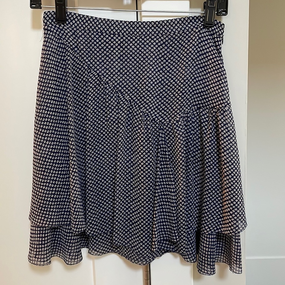 Silk navy Joie skirt